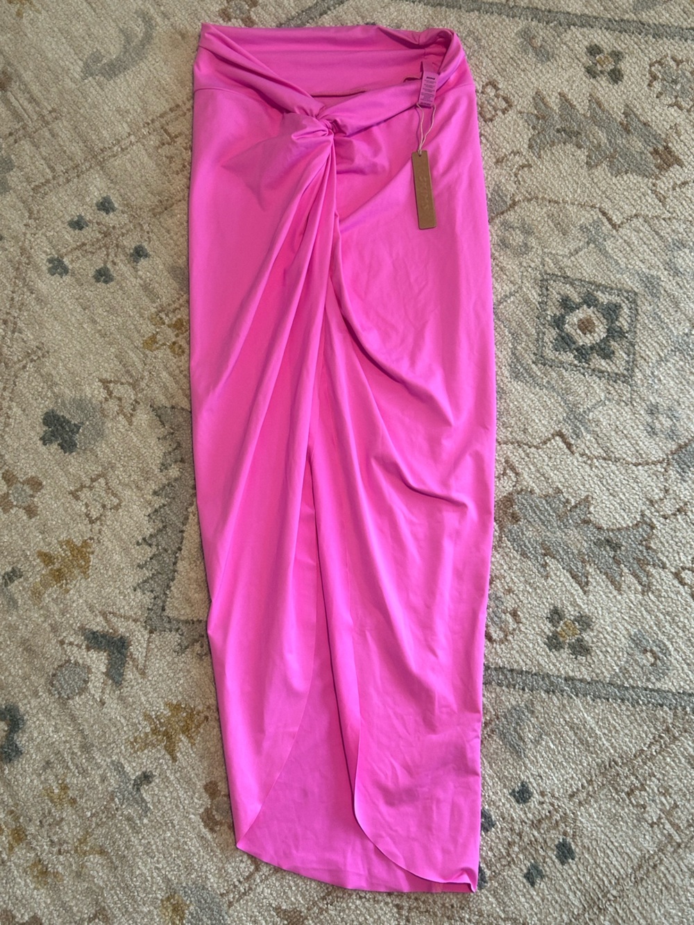 SKIMS Hot Pink Draped Skirt